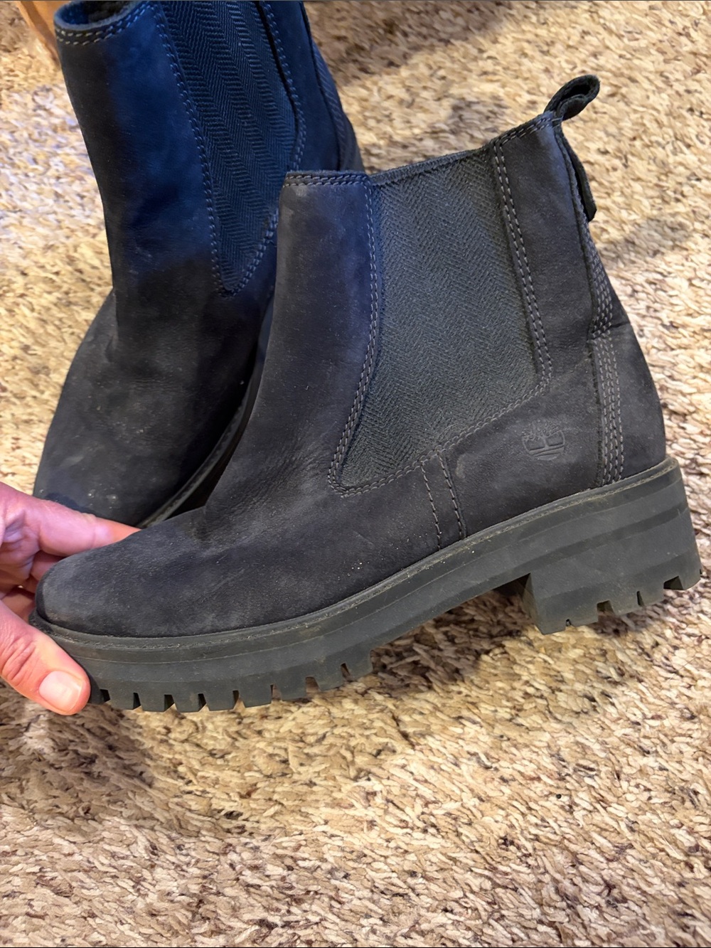 Timberland women’s Black Chelsea Lug Sole Ankle Boots